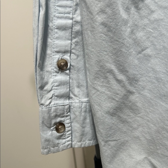 NWOT Woman’s Baby Blue Oversized Button-Down Collared Shirt - Picture 5 of 6